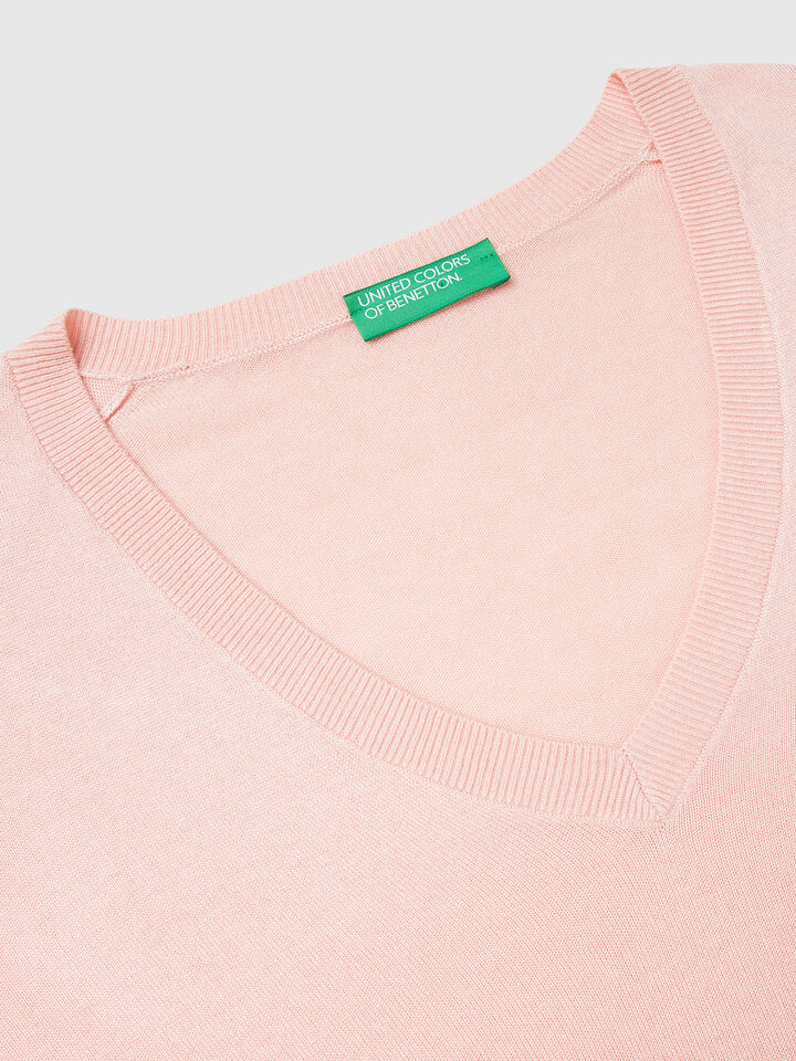 V NECK SWEATER L/S Women image number 7